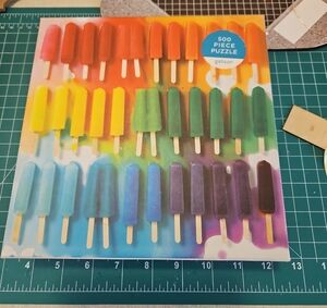 Galison Vibrant Popsicle Puzzle - 500 Piece Set